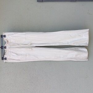 Roxy Cream Oceanside Linen Blend Bootcut Pants M